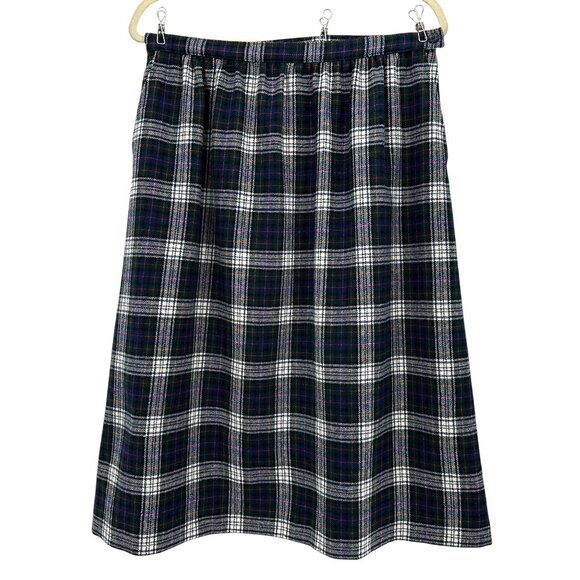 Vintage Pendleton Womens Medium Skirt Virgin Wool Plaid A-Line High Rise Preppy - Picture 1 of 6